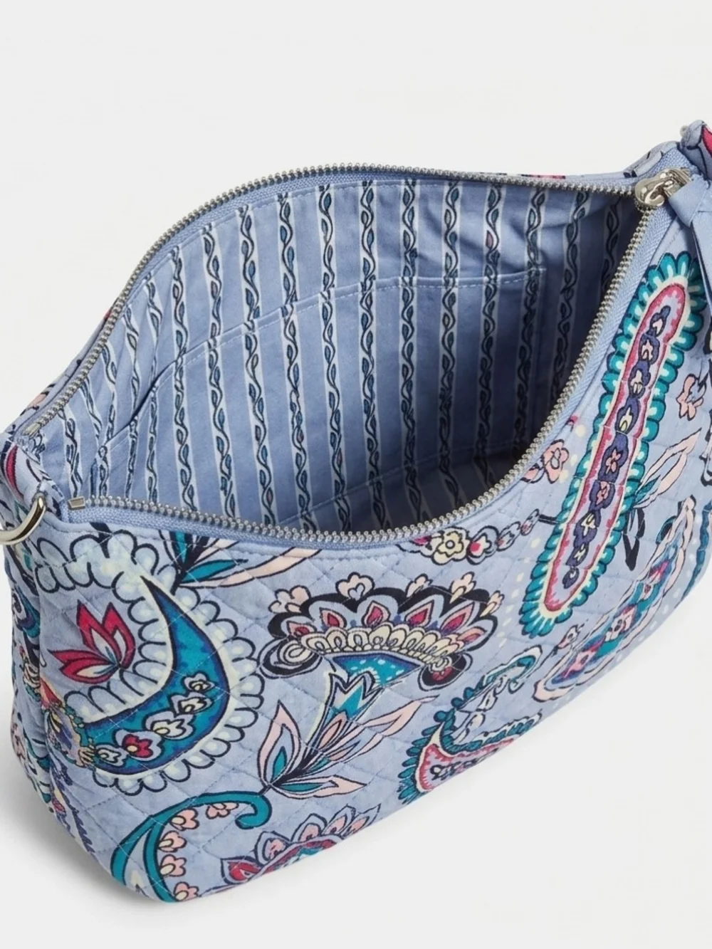 Vera Bradley Quilted Paisley Crossbody Bag and Wallet - Blue Paisley